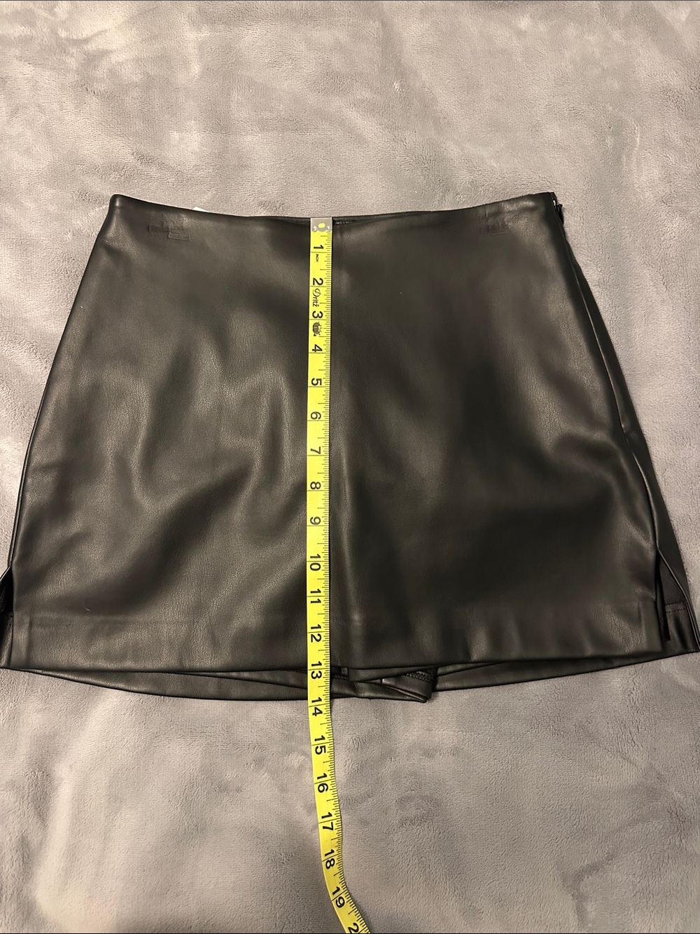 Express Black Faux Leather Mini Skort - Picture 9 of 9
